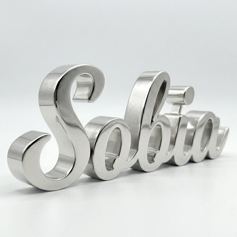 Customized Cursive Name Sign – Freestanding Table Décor | Personalized Gift