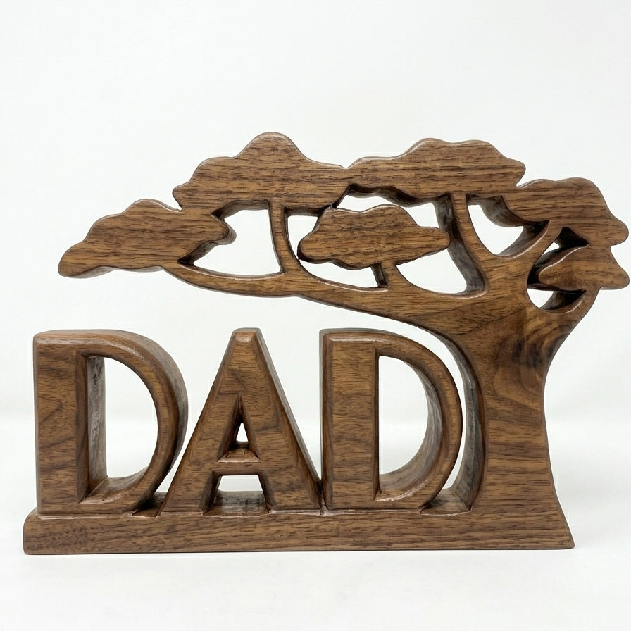 DAD Tree Table Décor – Freestanding Father’s Day Gift | 5 Finish Options