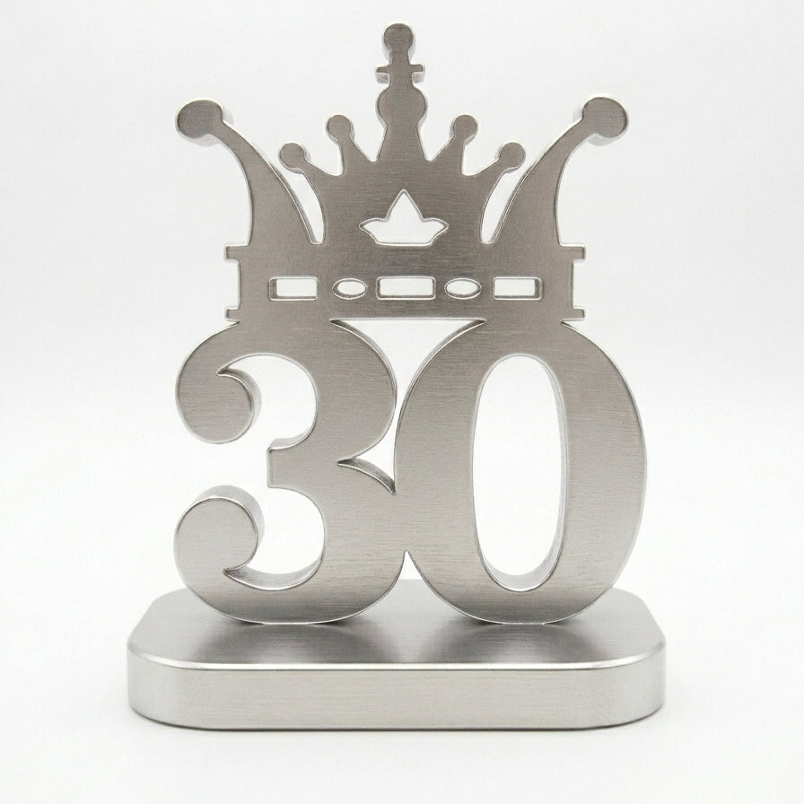 Customized Age Number with Crown Table Décor – Birthday Gift | Freestanding Laser-Cut Art