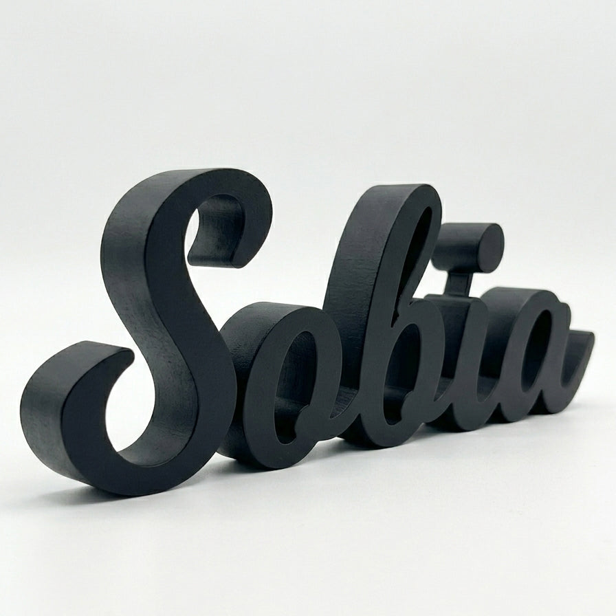Customized Cursive Name Sign – Freestanding Table Décor | Personalized Gift
