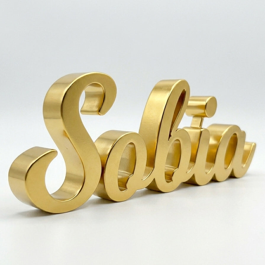 Customized Cursive Name Sign – Freestanding Table Décor | Personalized Gift