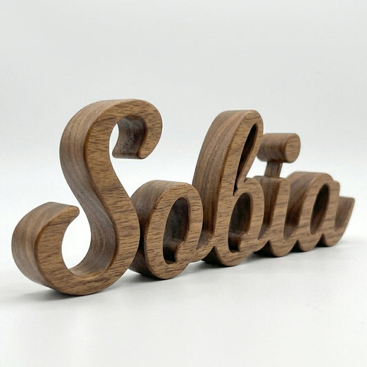 Customized Cursive Name Sign – Freestanding Table Décor | Personalized Gift