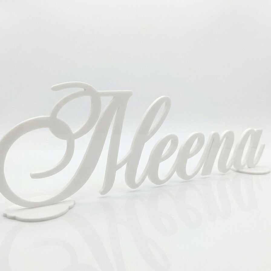 Customized Cursive Name Sign with Individual Letter Stands – Hand Cut | Table & Desk Décor