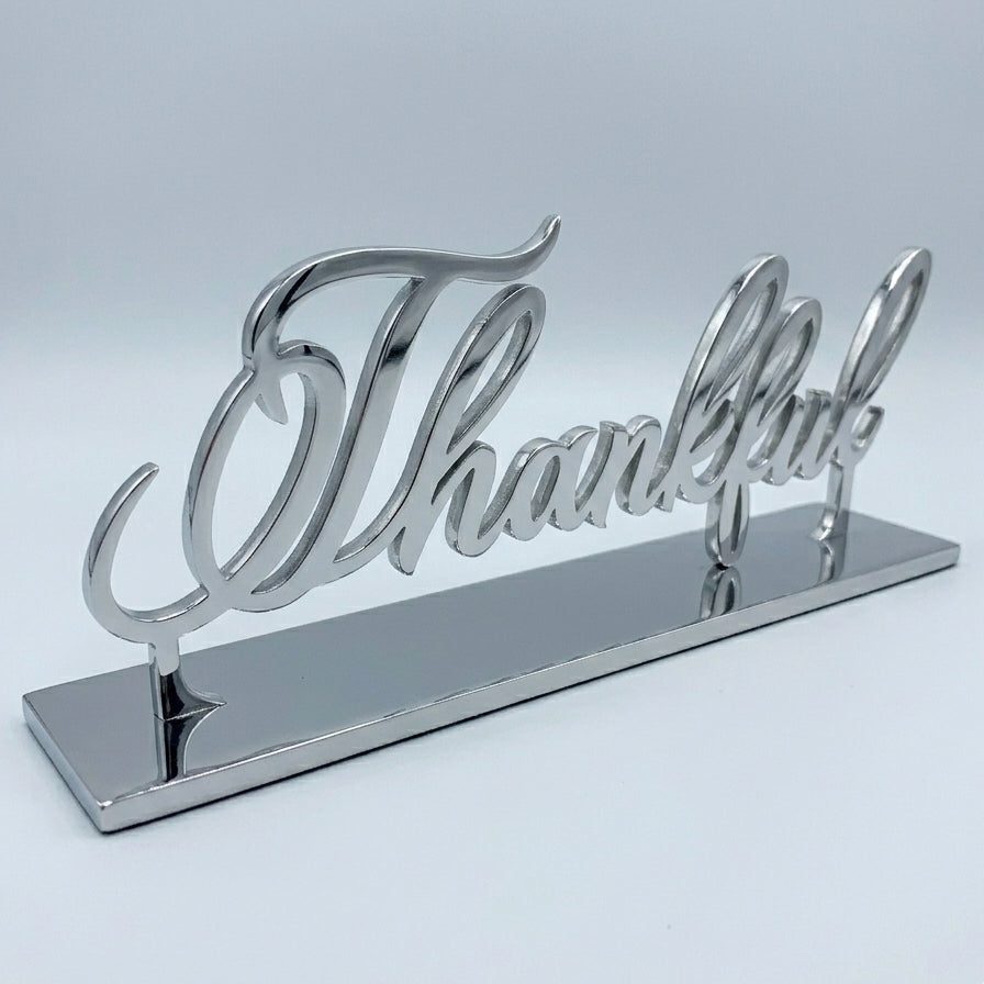 Customized Cursive Word Sign with Base Stand – Hand Cut Lasani Wood | Table & Desk Décor