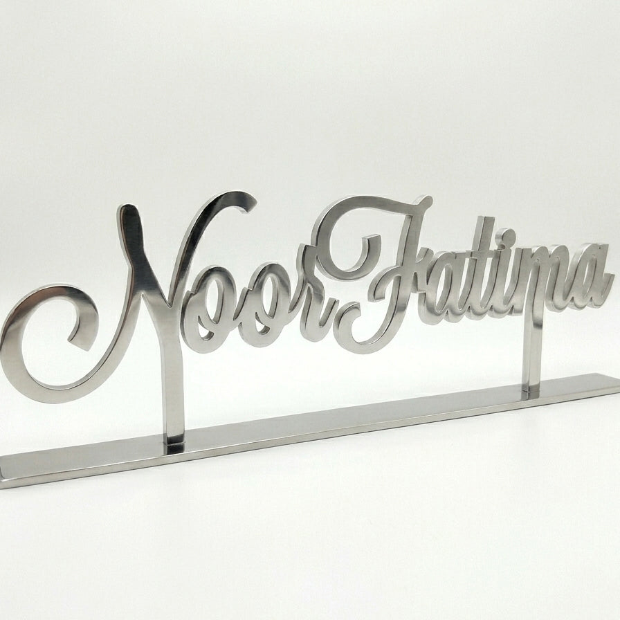 Customized Single Name Script with Base Décor – Handcrafted Wood | 5 Colors