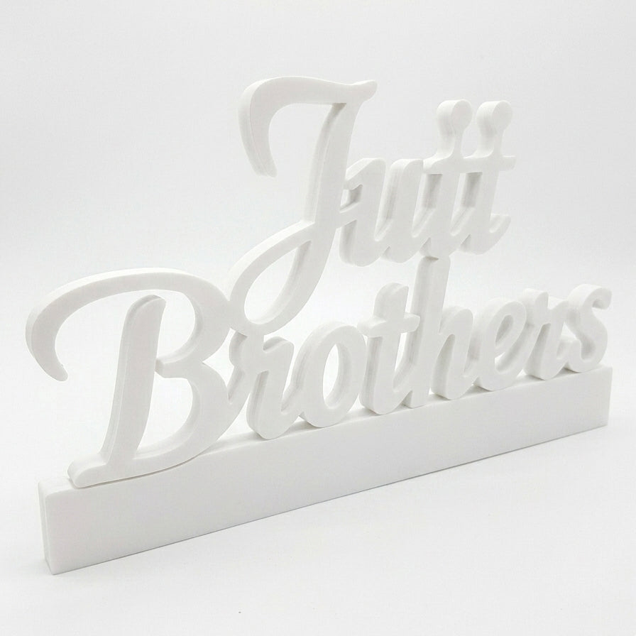 Customized Name Stacked Script with Base Décor – Handcrafted Wood | 5 Colors