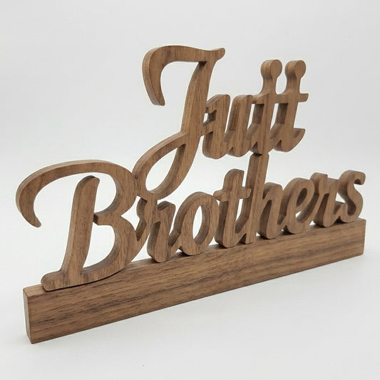 Customized Name Stacked Script with Base Décor – Handcrafted Wood | 5 Colors